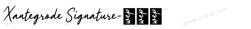 Xantegrode Signature字体转换
